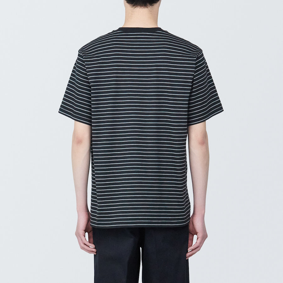 Men's Jersey striped crew neck S/S T-shirtGrey stripeXS