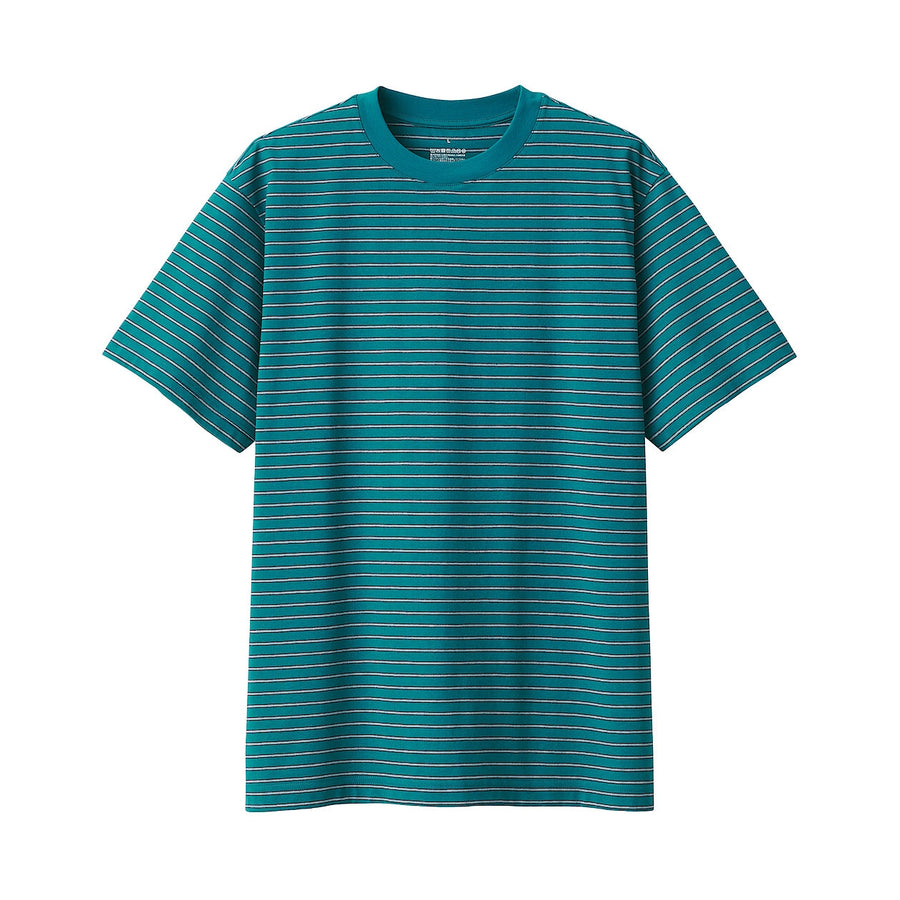 Men's Jersey striped crew neck S/S T-shirtGrey stripeXS