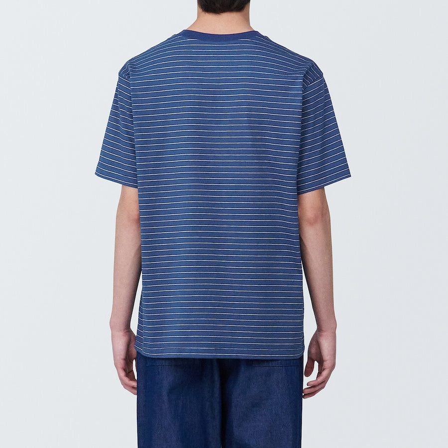 Men's Jersey striped crew neck S/S T-shirtGrey stripeXS