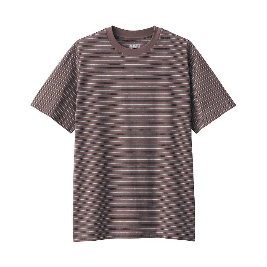 Men's Jersey striped crew neck S/S T-shirtGrey stripeXS