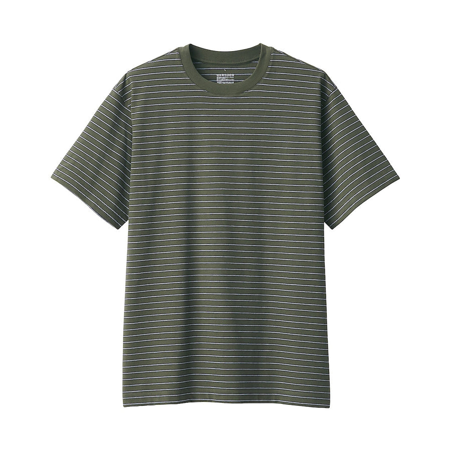 Men's Jersey striped crew neck S/S T-shirtGrey stripeXS