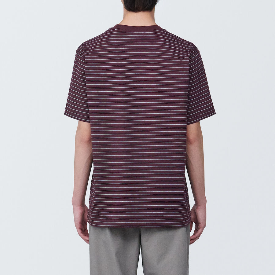 Men's Jersey striped crew neck S/S T-shirtGrey stripeXS