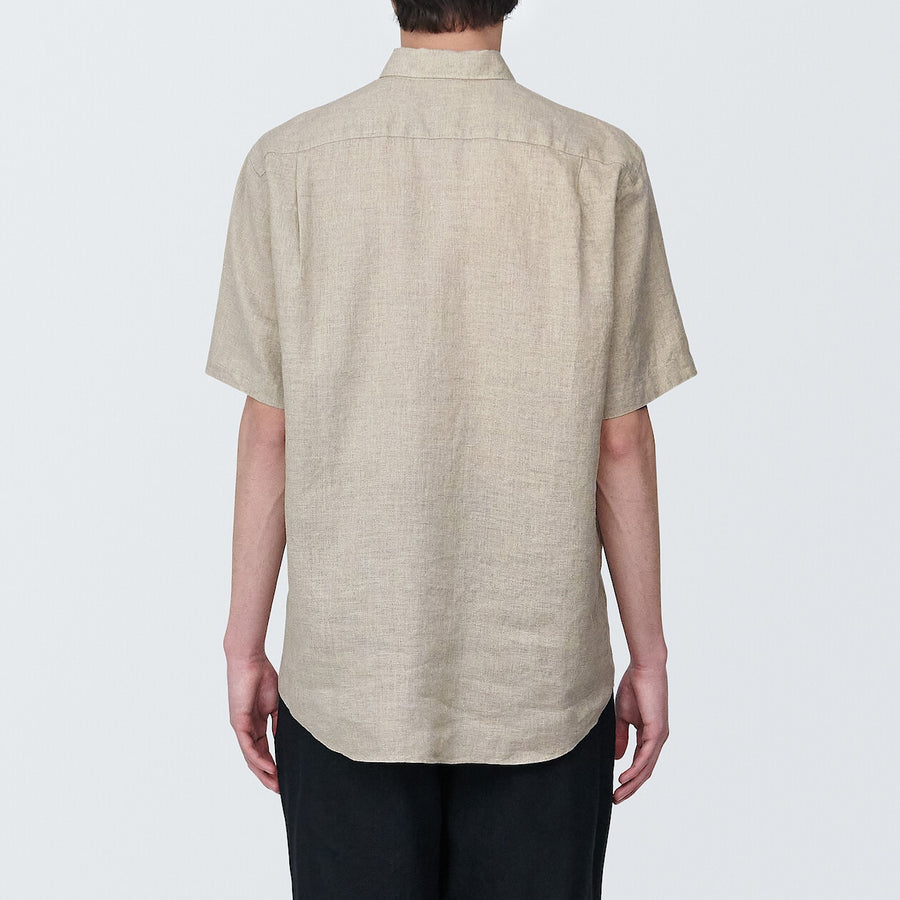 M's Linen washed S/S shirtWhiteXS