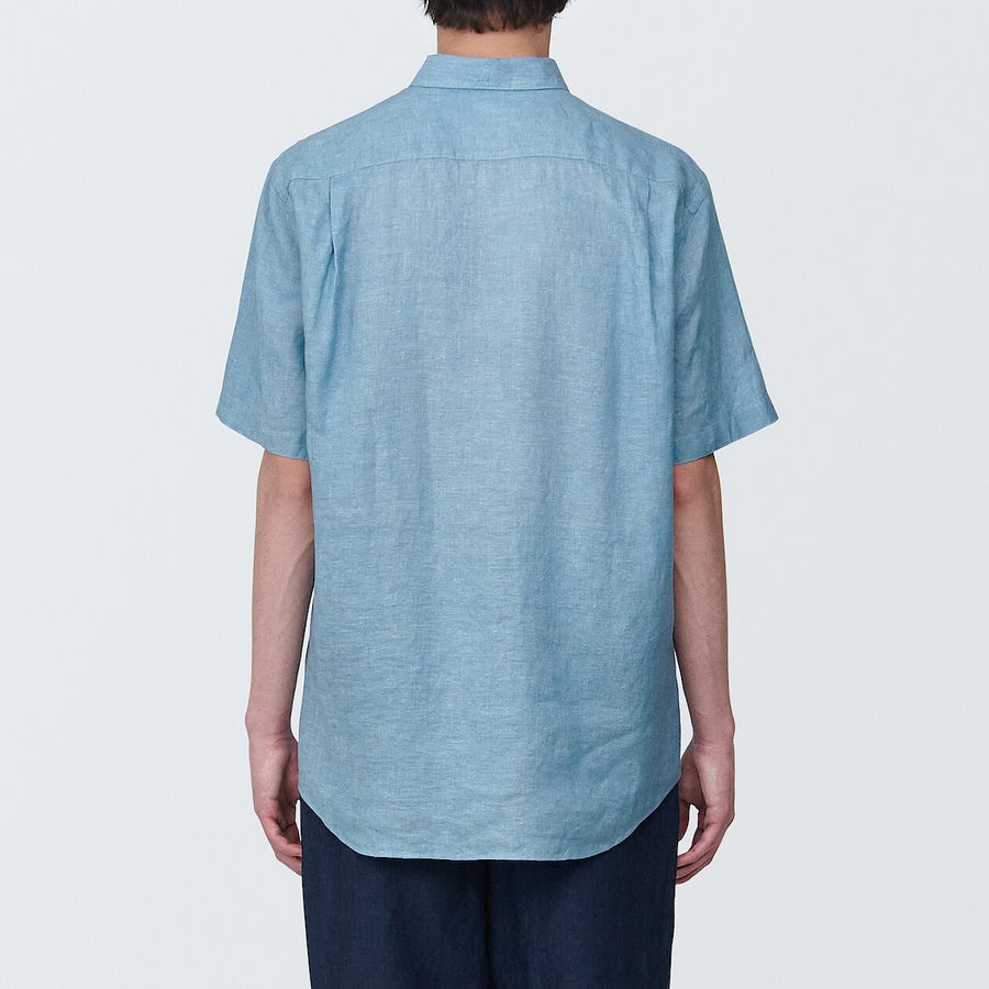 M's Linen washed S/S shirtWhiteXS