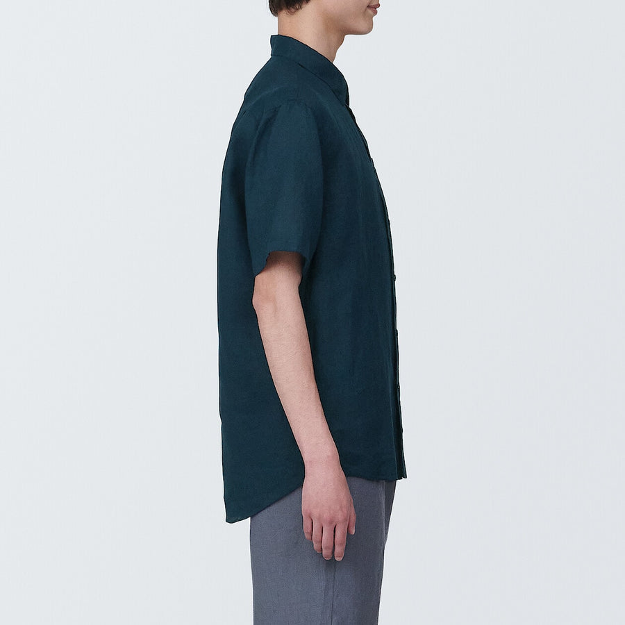 M's Linen washed S/S shirtWhiteXS