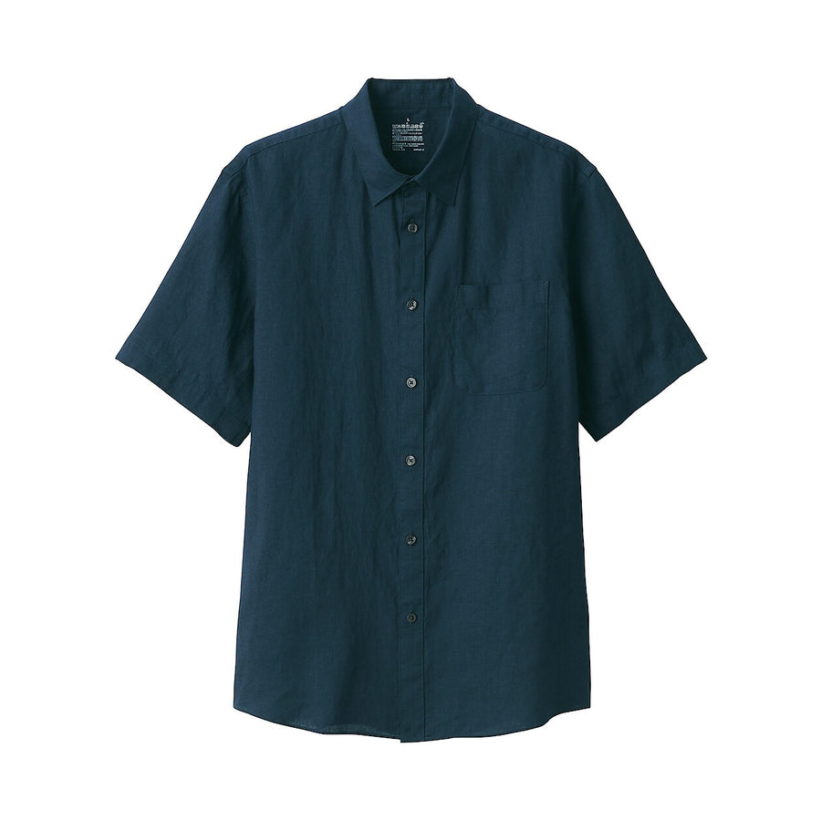 M's Linen washed S/S shirtWhiteXS