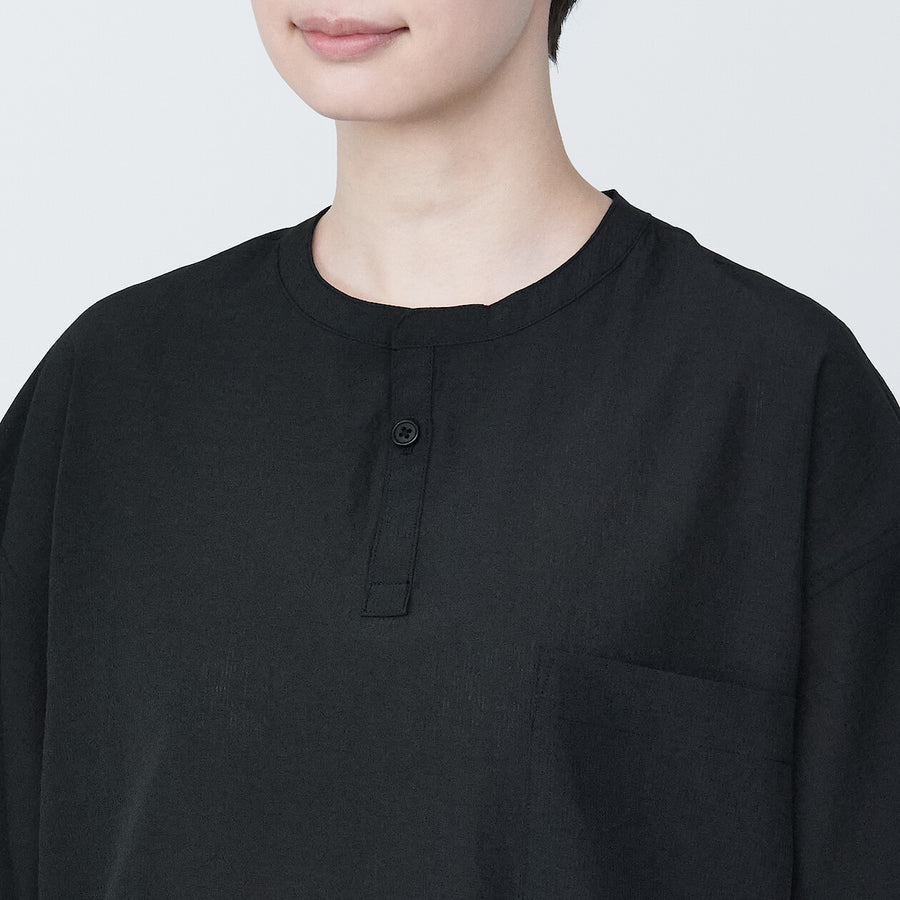 Breathable easy-clean S/S pullover shirt BlackXS