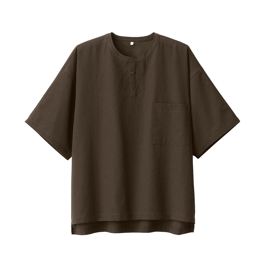 Breathable easy-clean S/S pullover shirt BlackXS