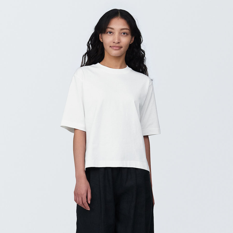 Women's Cool touch Crew neck Wide S/S T-shirtWhiteXS