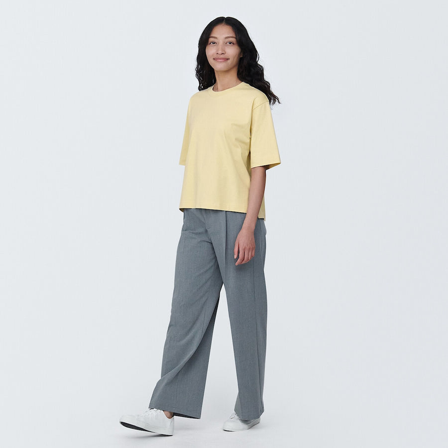 Women's Cool touch Crew neck Wide S/S T-shirtWhiteXS