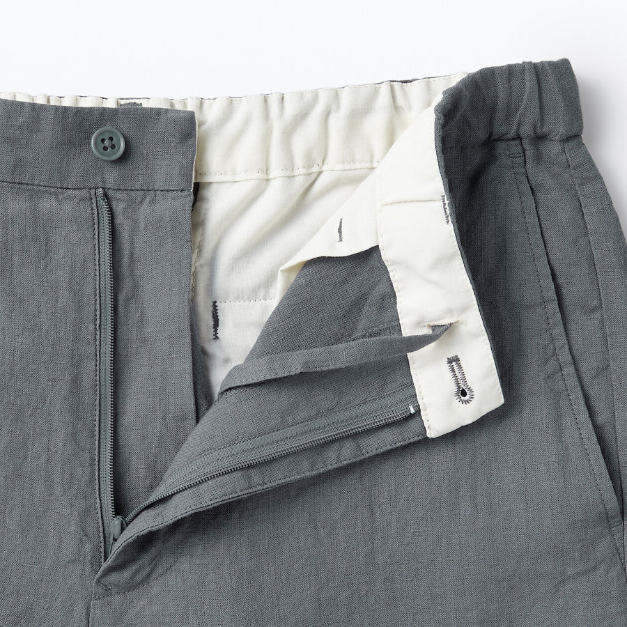 M's Linen tapered pants Medium greyXS