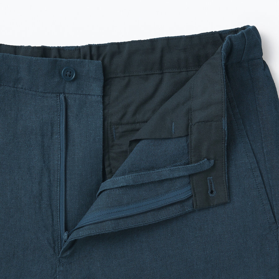 M's Linen tapered pants Medium greyXS