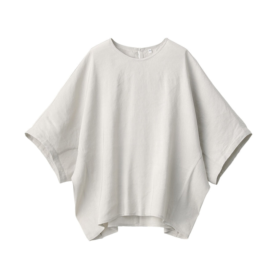 Women's Hemp rayon  S/S blouse Off whiteXS