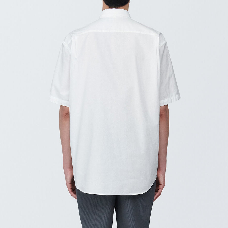 M's Washed broad S/S shirtWhiteXS