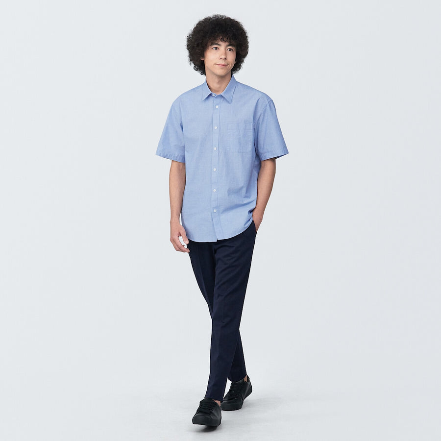 M's Washed broad S/S shirtWhiteXS