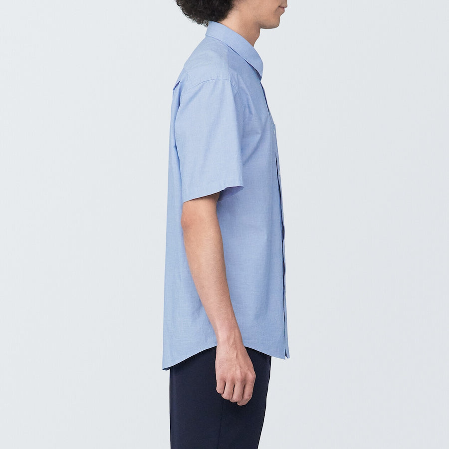 M's Washed broad S/S shirtWhiteXS