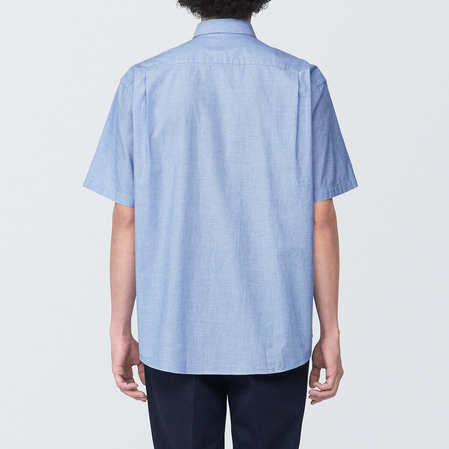 M's Washed broad S/S shirtWhiteXS