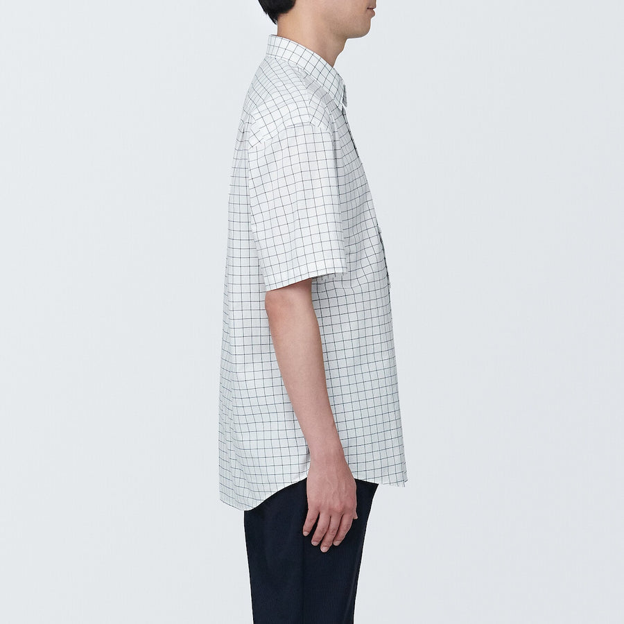 M's Washed broad S/S shirtWhiteXS