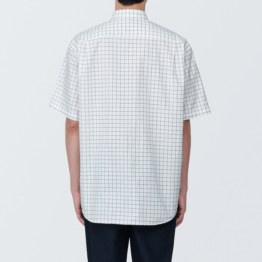 M's Washed broad S/S shirtWhiteXS