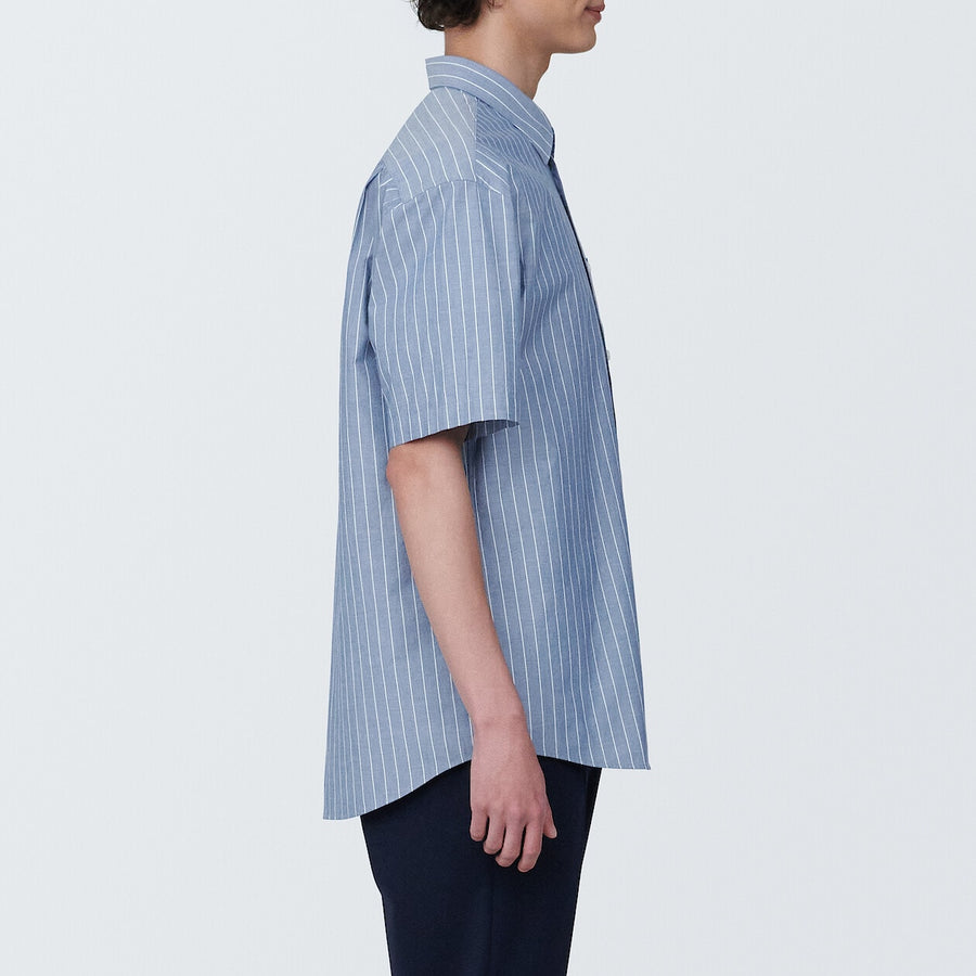 M's Washed broad S/S shirtWhiteXS