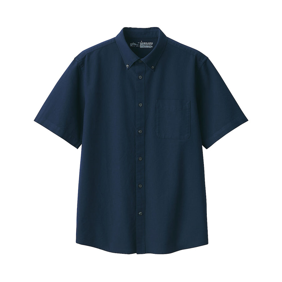 M's Washed oxford button down S/S shirtWhiteXS