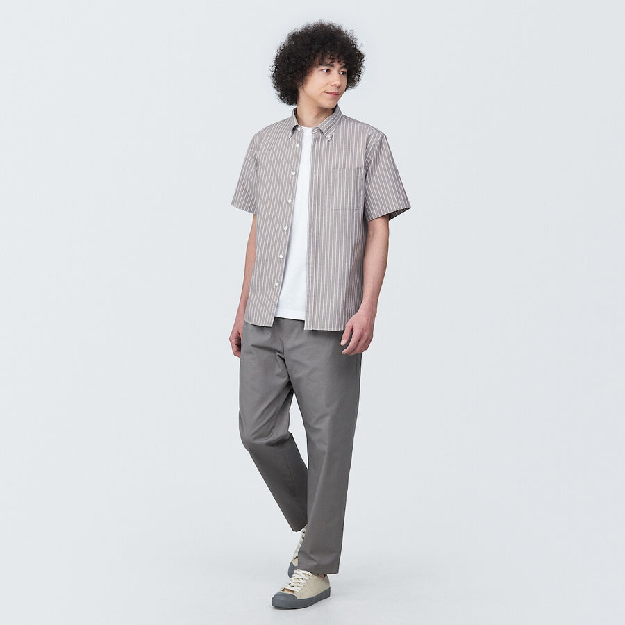 M's Washed oxford button down S/S shirtWhiteXS