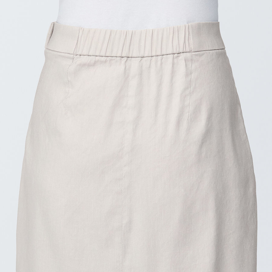 Women's Hemp blend stretch Straight skirt Light greyXS