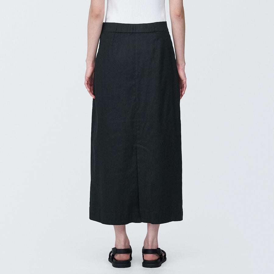 Women's Hemp blend stretch Straight skirt Light greyXS