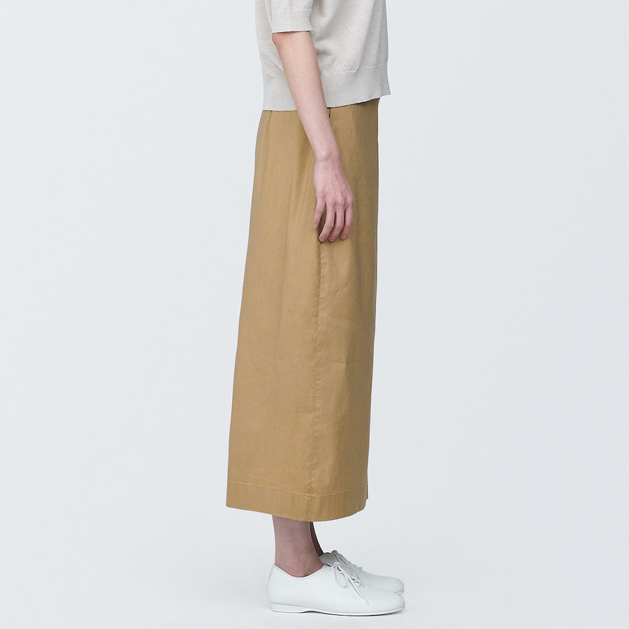 Women's Hemp blend stretch Straight skirt Light greyXS