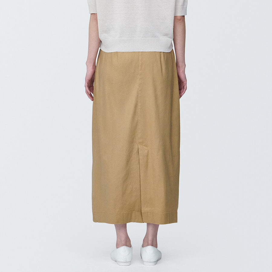 Women's Hemp blend stretch Straight skirt Light greyXS