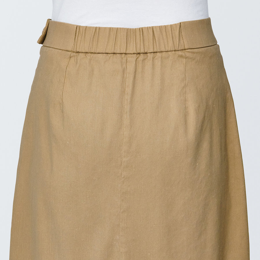 Women's Hemp blend stretch Straight skirt Light greyXS