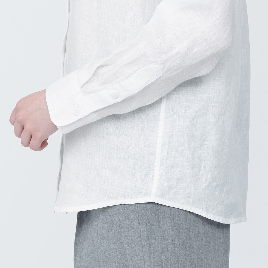 Women's Washed linen Regular collar L/S shirtWhiteXS