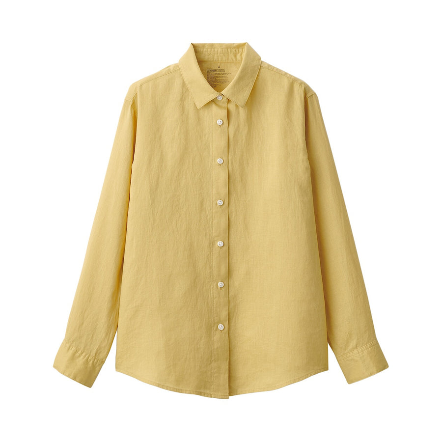 Women's Washed linen Regular collar L/S shirtWhiteXS