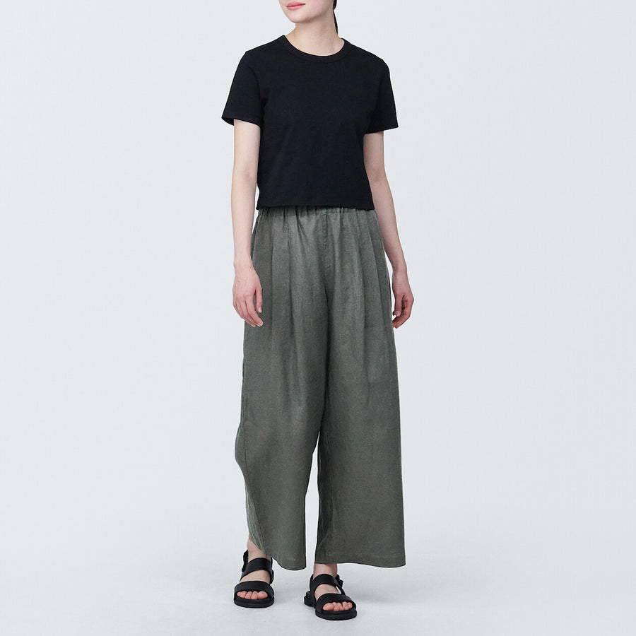 Women's Linen Easy widepantsCharcoal greyXS