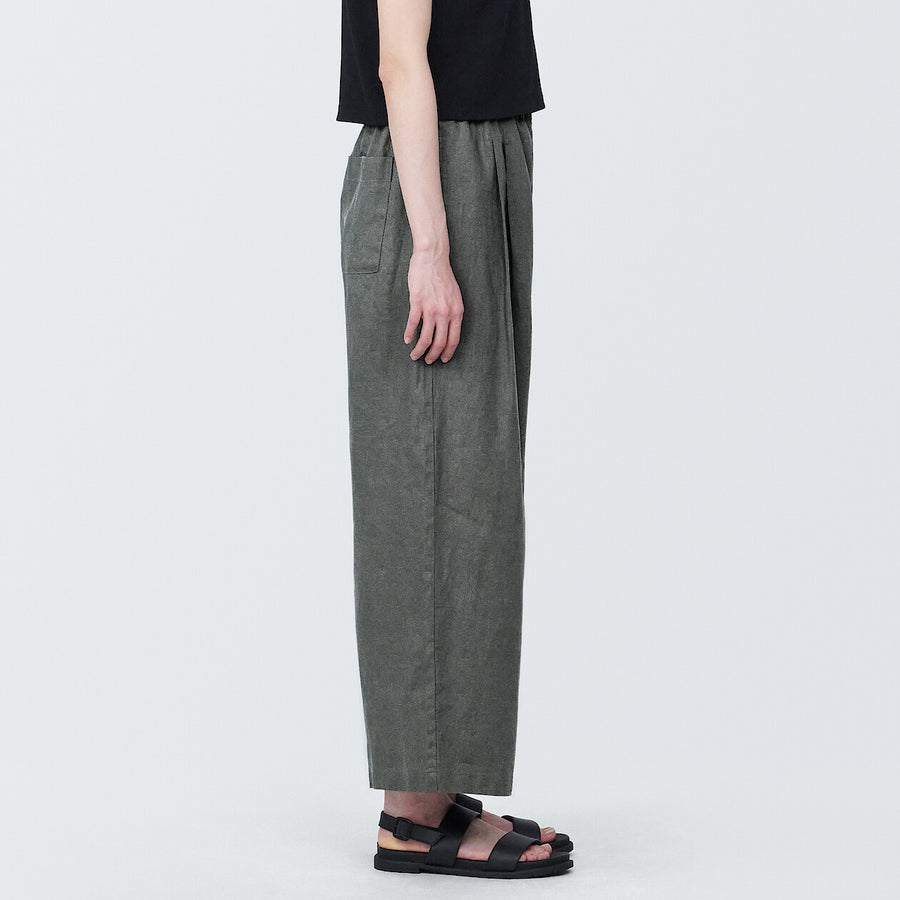 Women's Linen Easy widepantsCharcoal greyXS