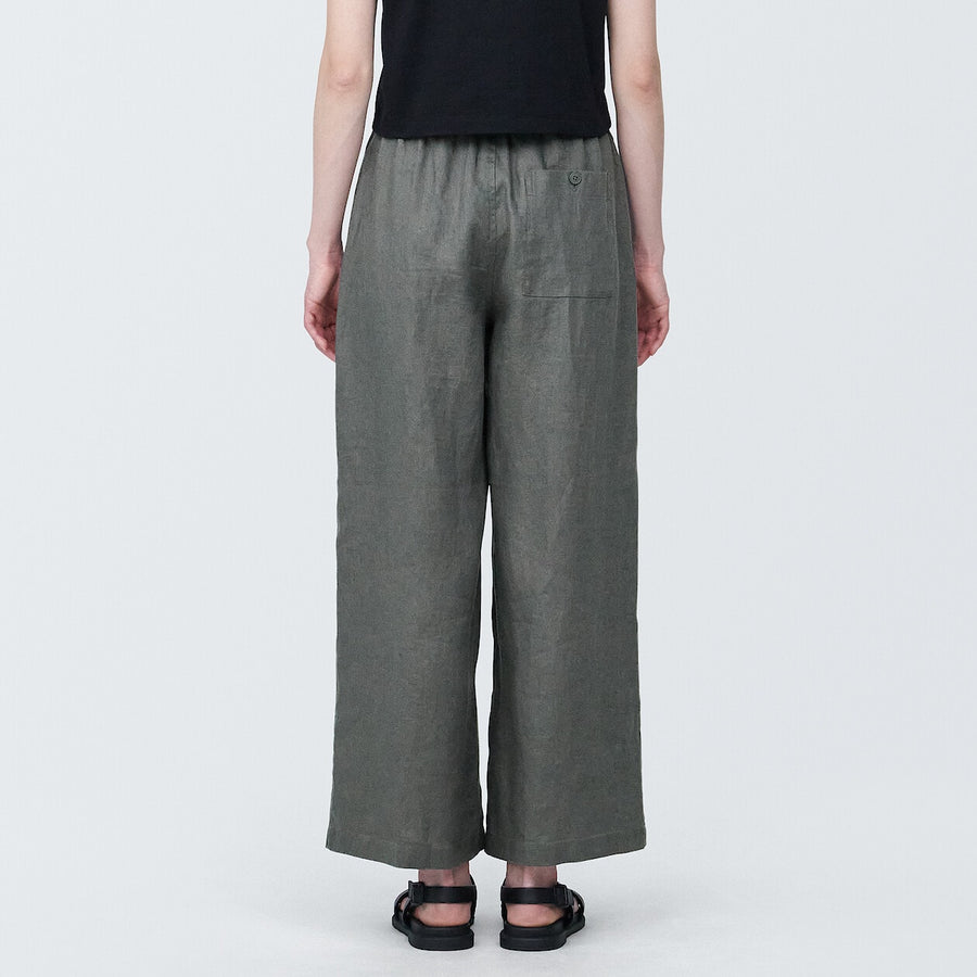 Women's Linen Easy widepantsCharcoal greyXS