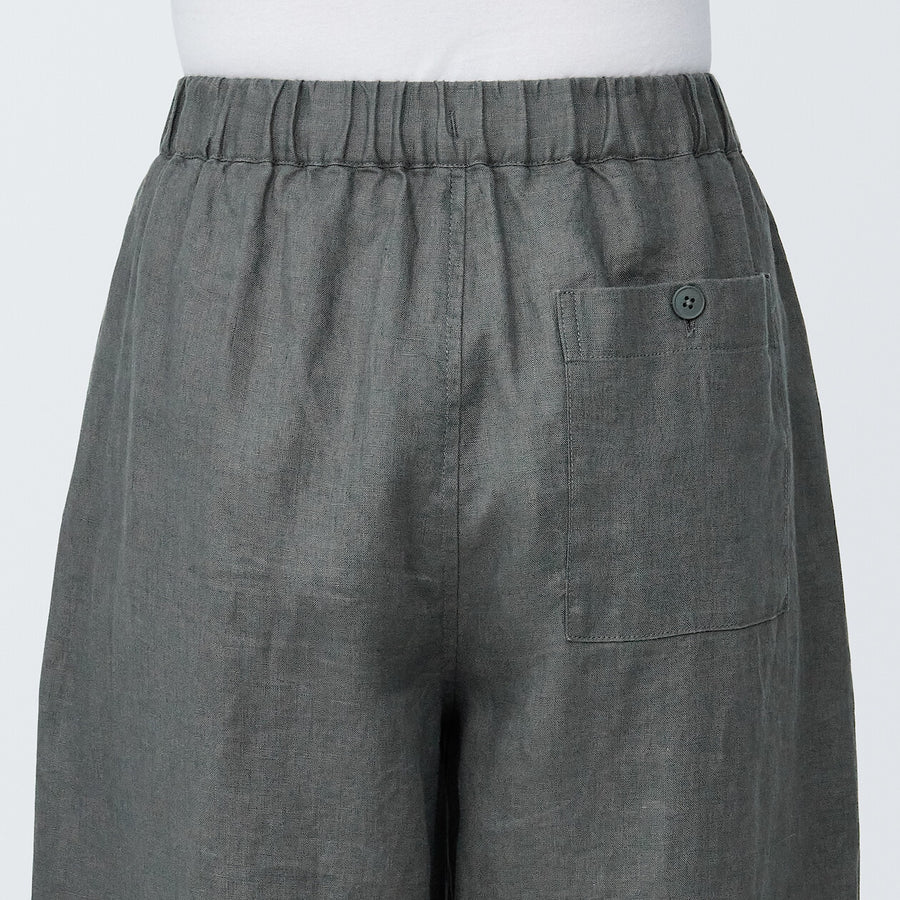 Women's Linen Easy widepantsCharcoal greyXS