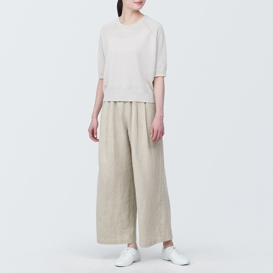 Women's Linen Easy widepantsCharcoal greyXS