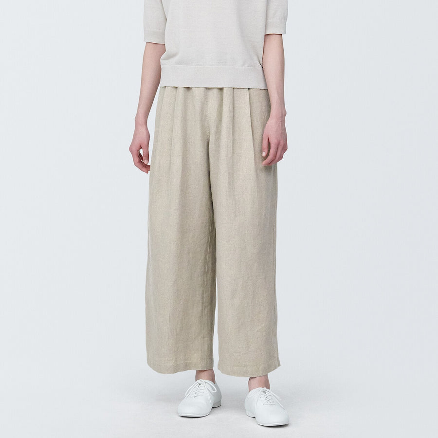 Women's Linen Easy widepantsCharcoal greyXS