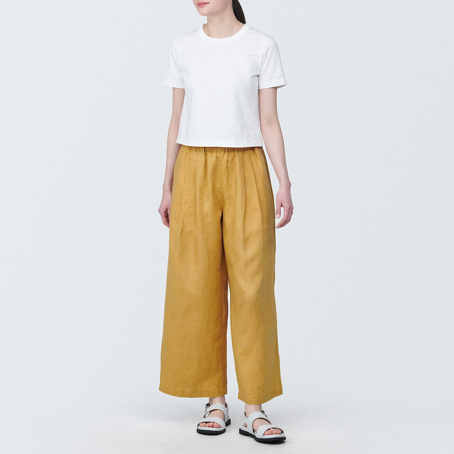 Women's Linen Easy widepantsCharcoal greyXS