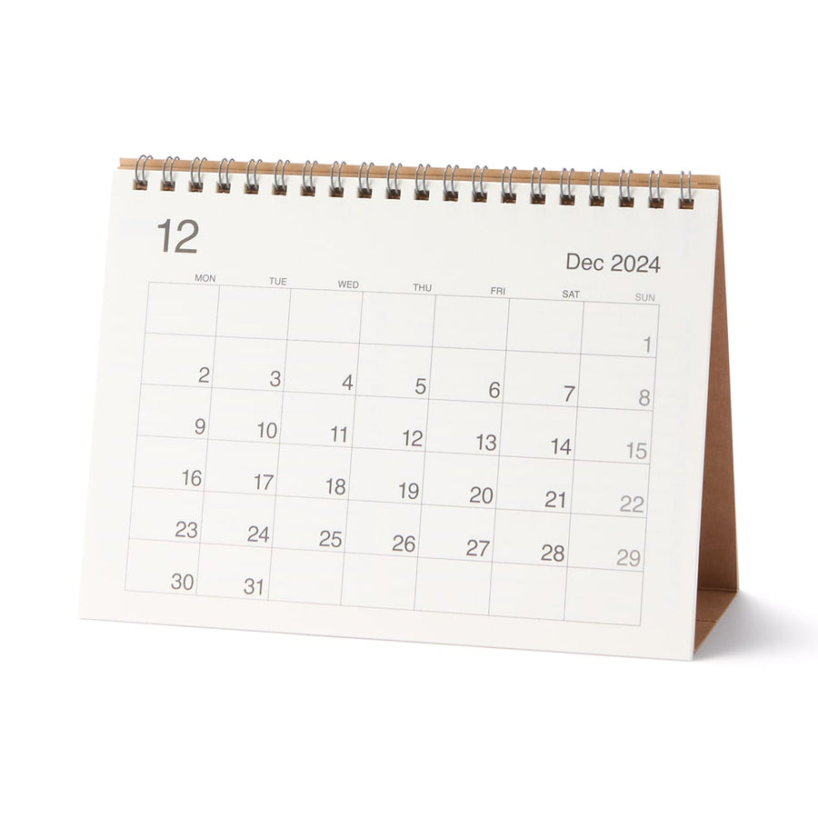 Bagasse-paper Monday start Calendar /S/Dec. 2024 - Dec. 2025