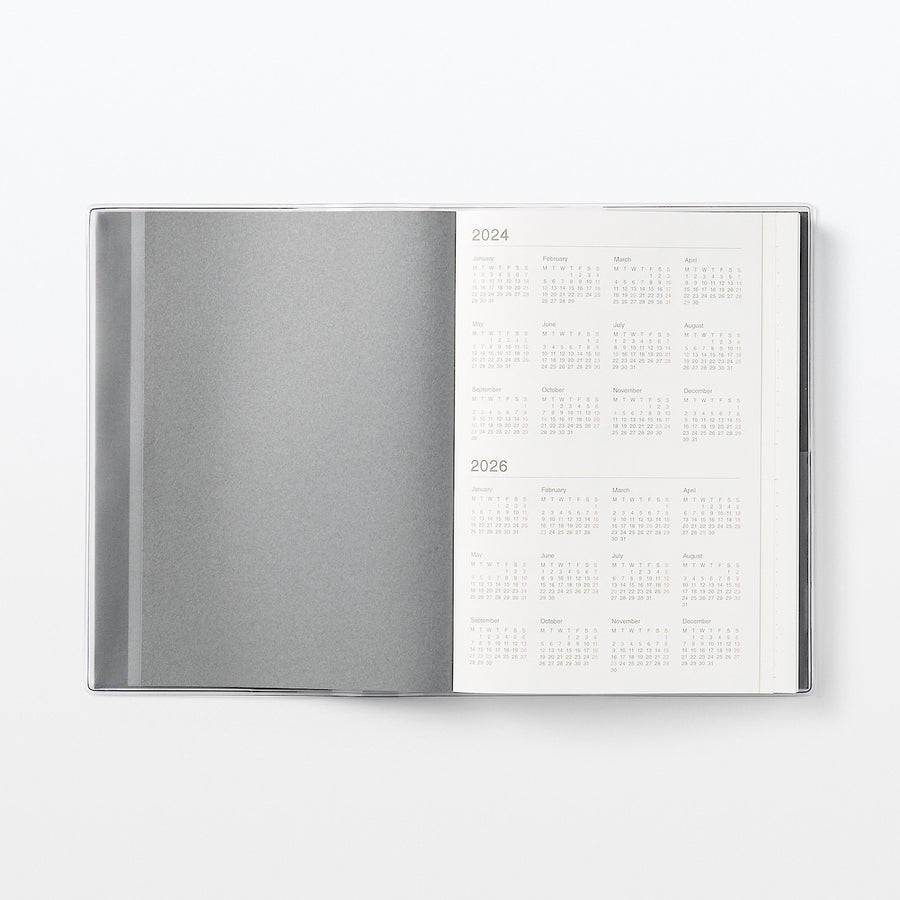 Viewable-at-once Monthly/Daily planner / From Dec. 2024 - B6 White