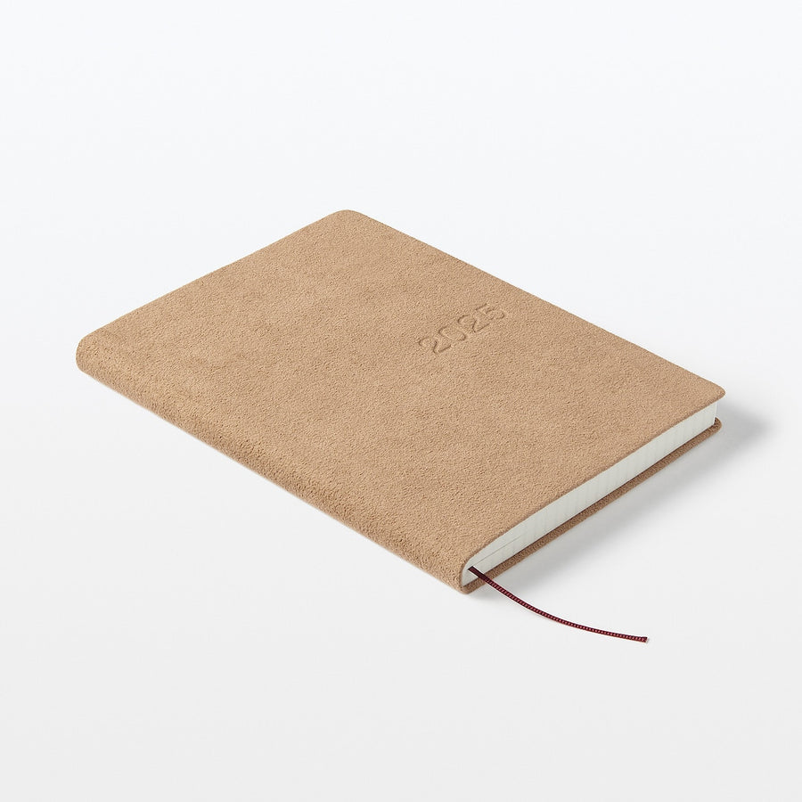 Faux suede Monday start Month/Weekly planner From Dec. 2024