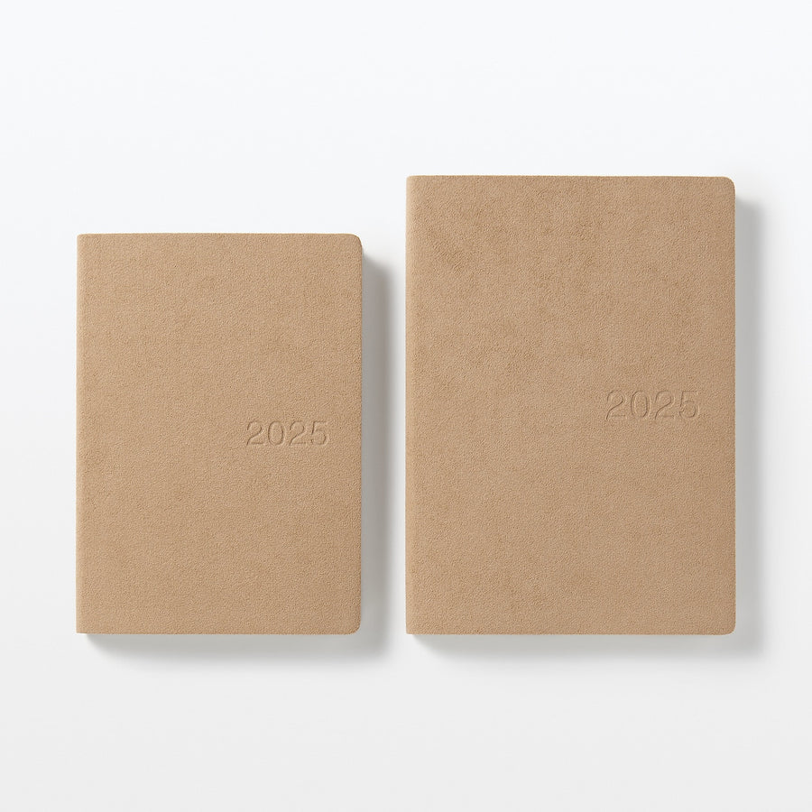 Faux suede Monday start Month/Weekly planner From Dec. 2024