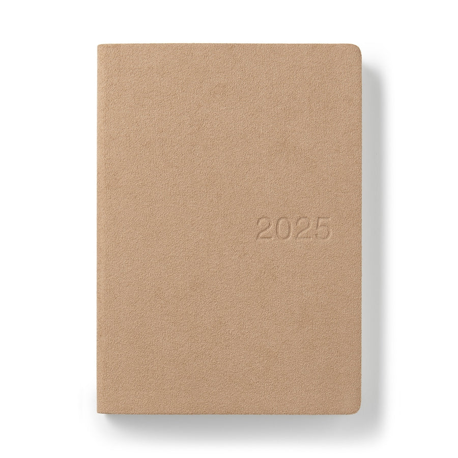 Faux suede Monday start Month/Weekly planner From Dec. 2024