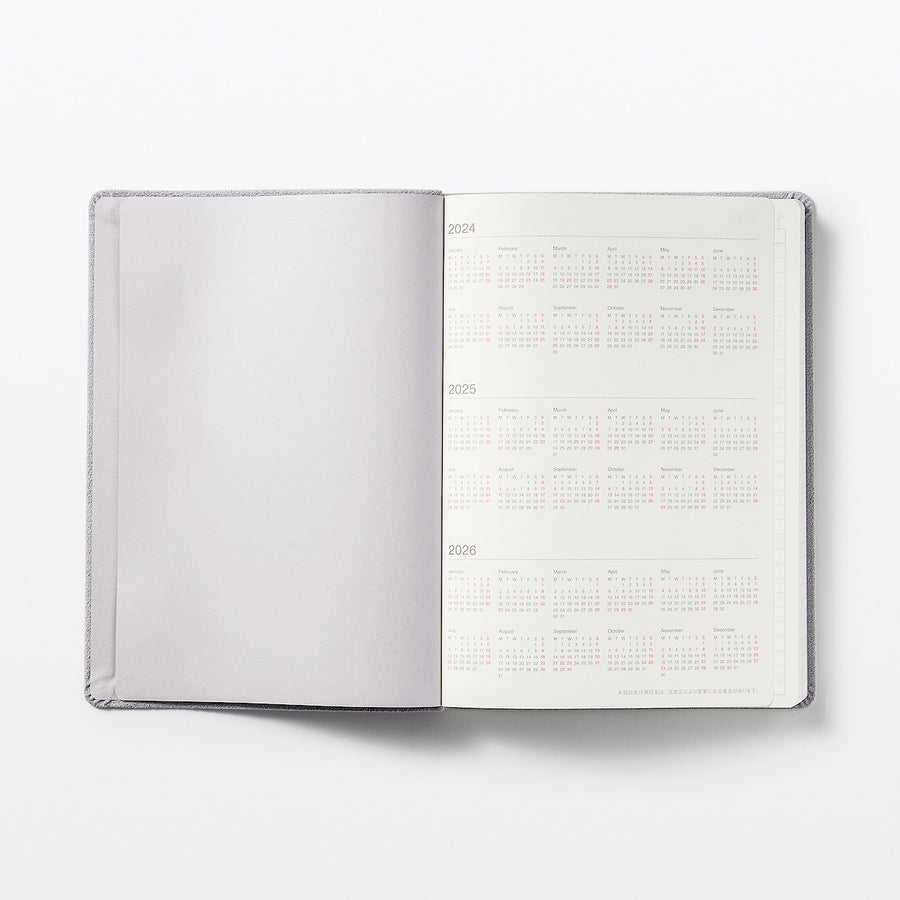 Faux suede Monday start Month/Weekly planner From Dec. 2024