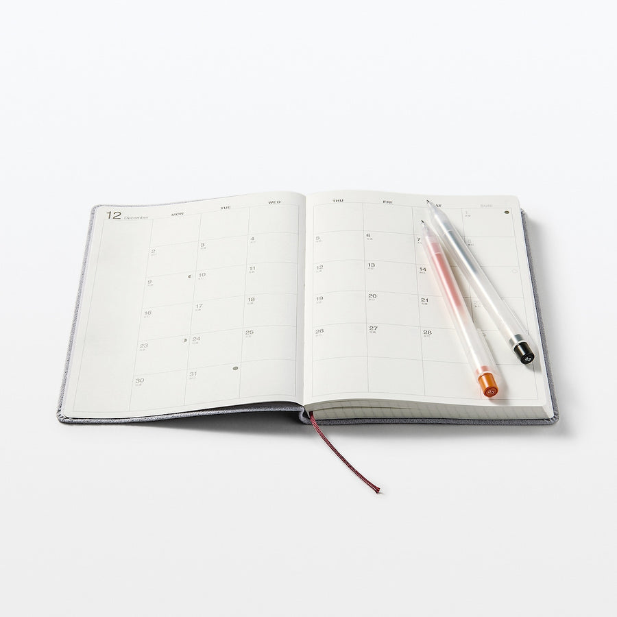 Faux suede Monday start Month/Weekly planner From Dec. 2024