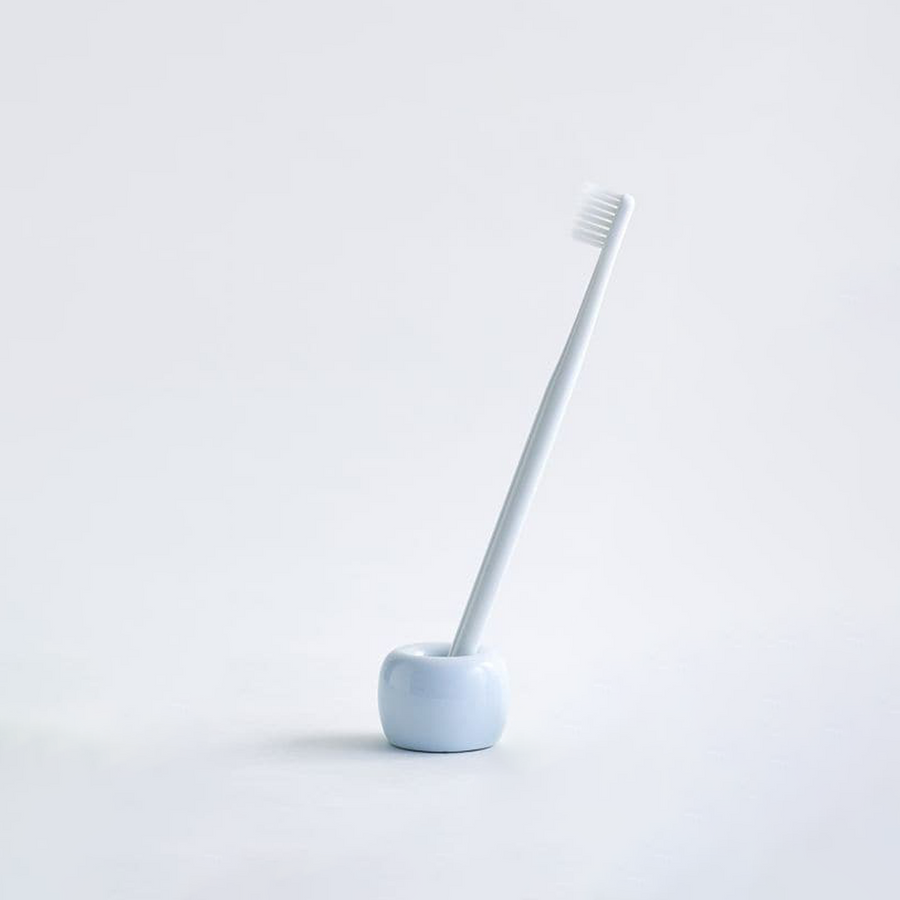 Porcelain Toothbrush Stand - White
