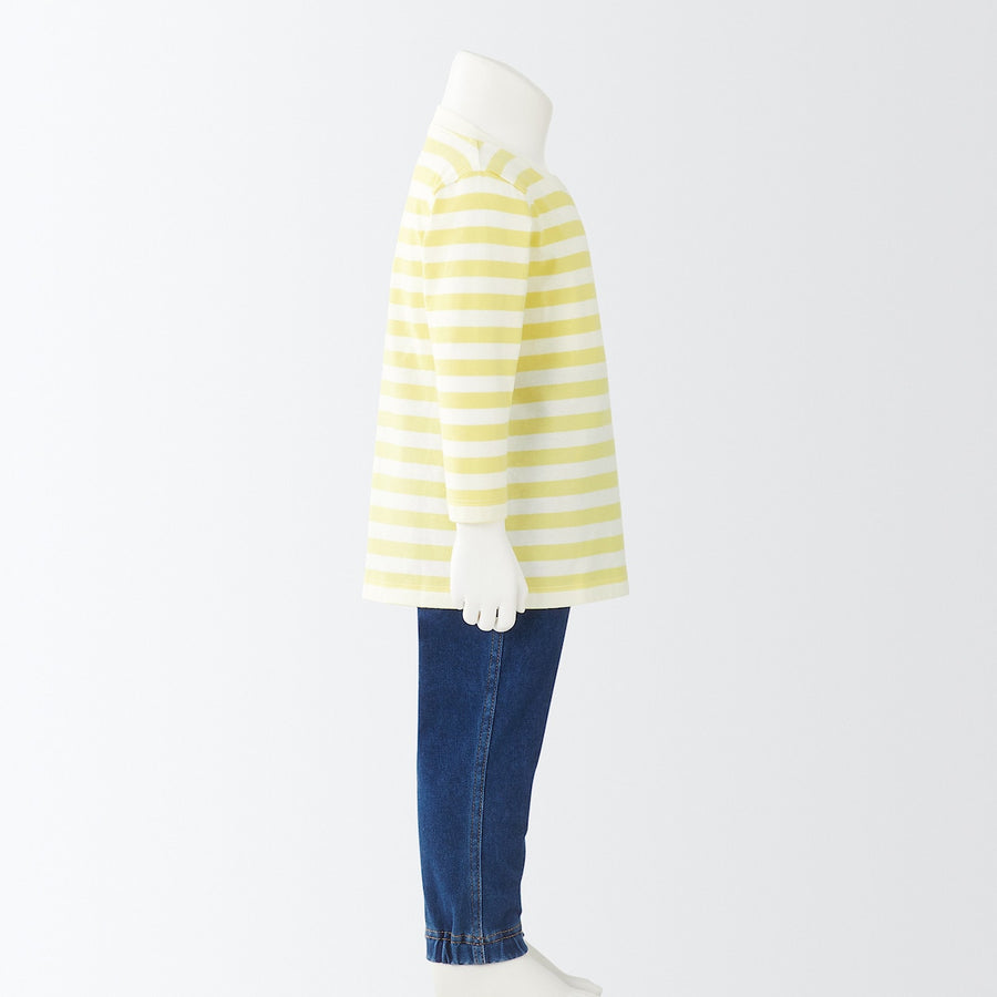 Indian Cotton Jersey Long Sleeve Stripe T-shirt (Baby)