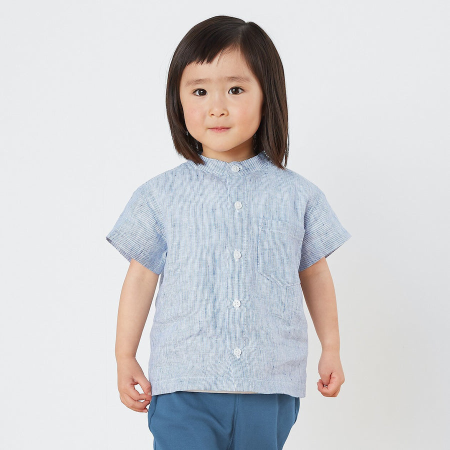 French Linen Short Sleeve Blouse (Baby)